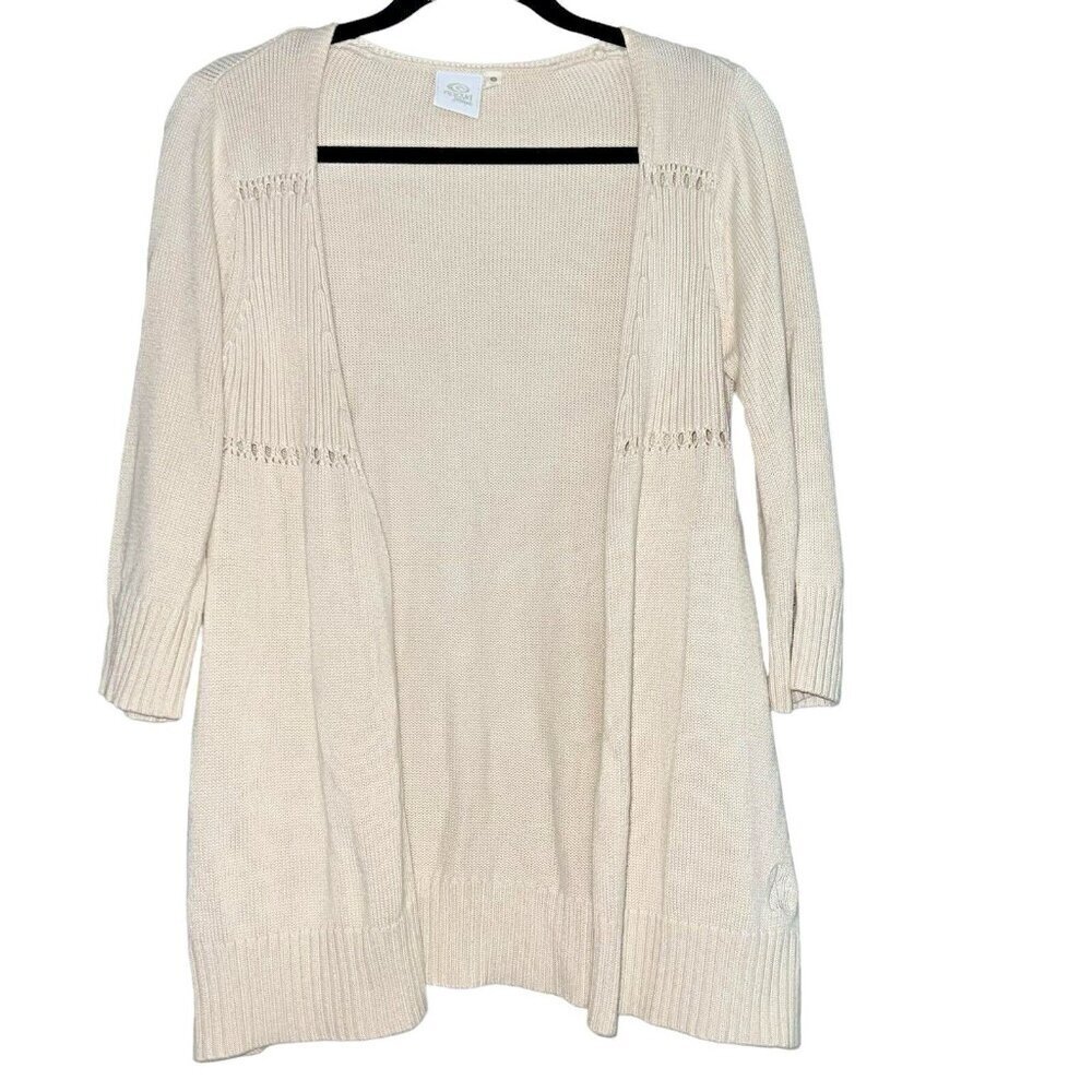 Rip Curl Sz M Open Front Knit Cadigan Boho Coastal Casual